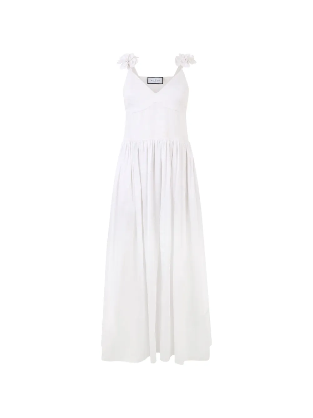 Philipp Plein Maxi-jurk met bloemenprint Wit