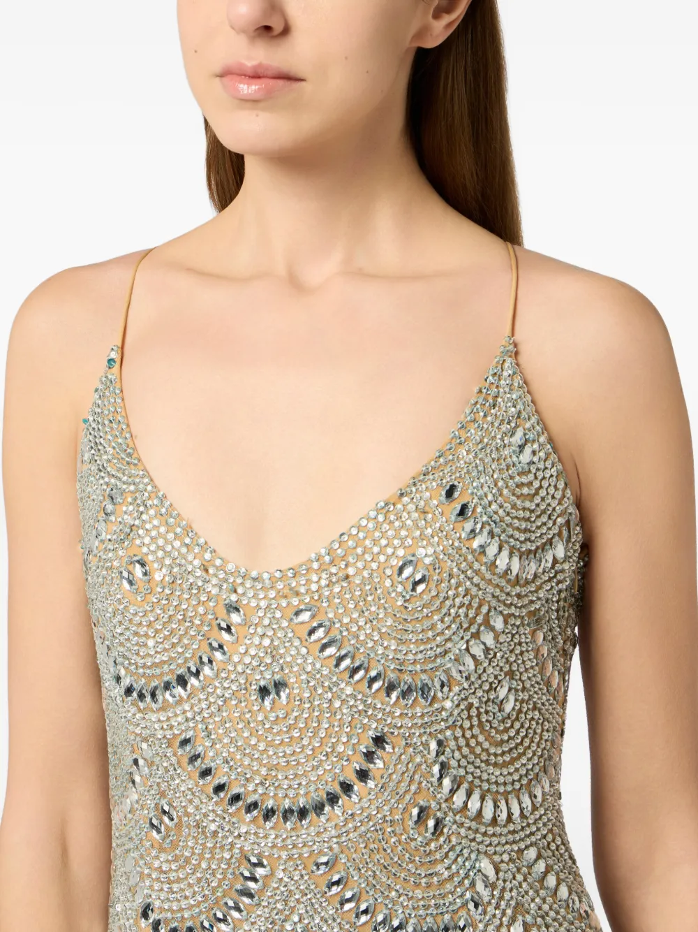 Philipp Plein Maxi-jurk met kralen Groen