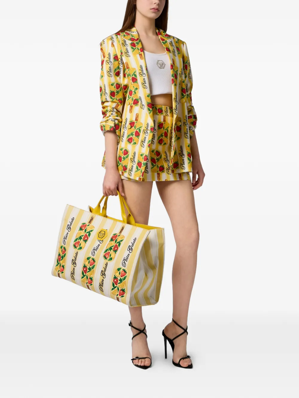 Philipp Plein Gelato mini-rok Geel
