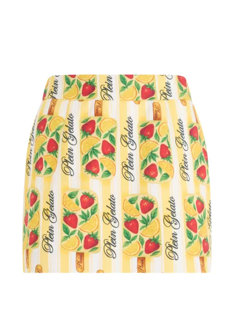 Philipp Plein falda corta con detalle de rayas