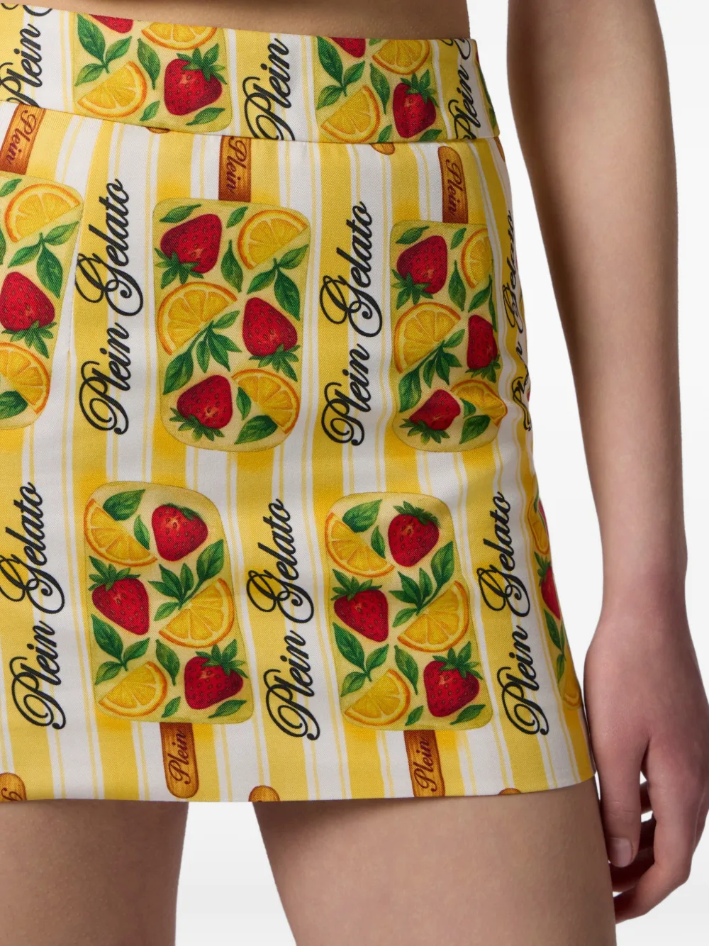 Philipp Plein Gelato mini-rok Geel