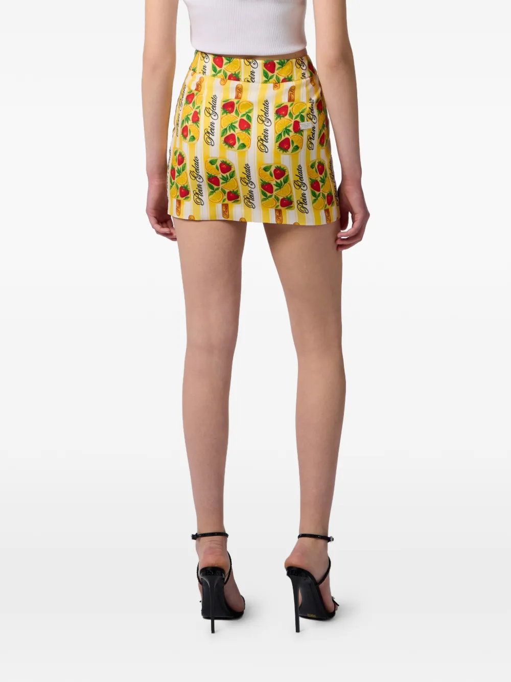 Philipp Plein Gelato mini-rok Geel