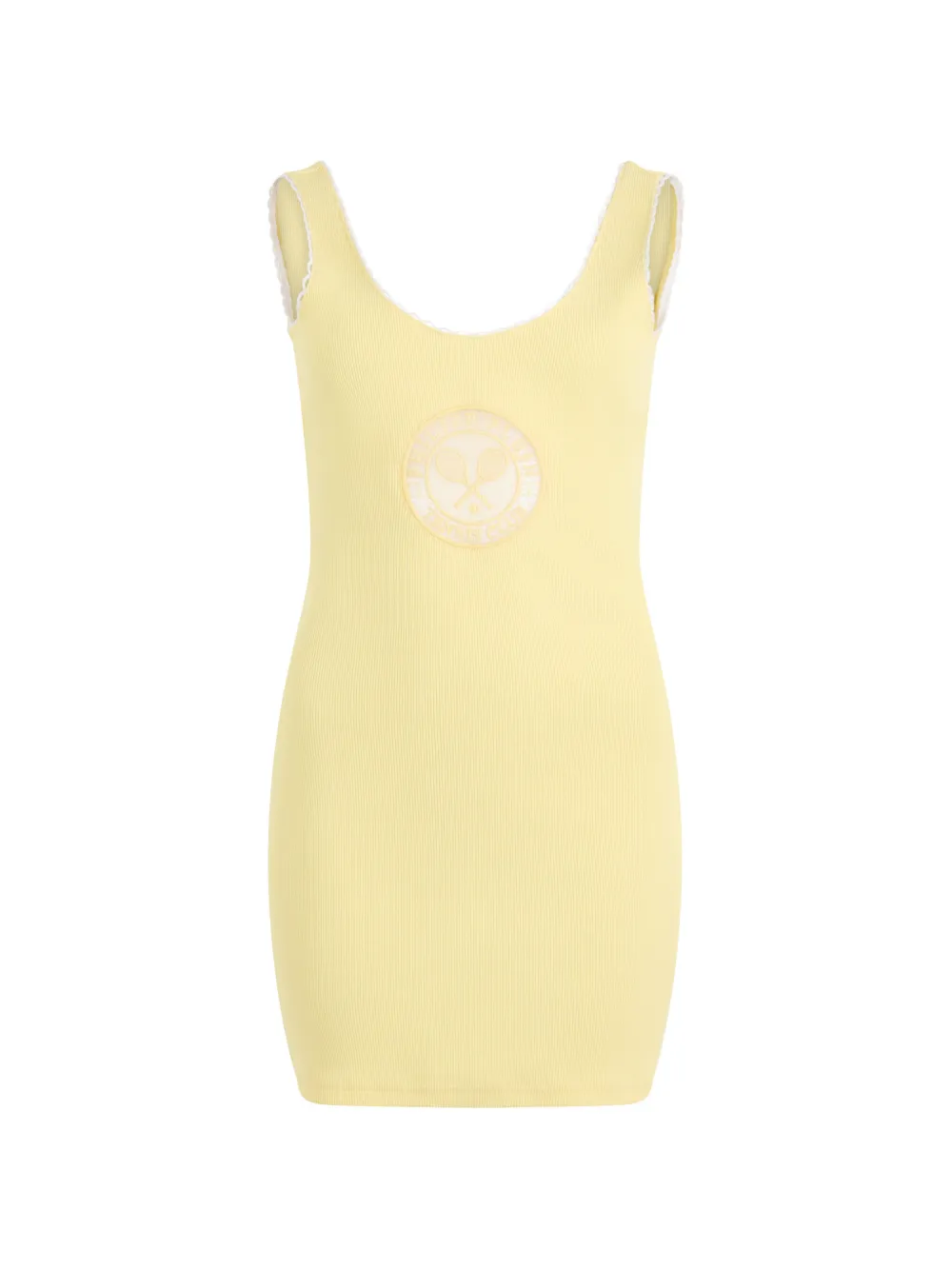 Philipp Plein Abito corto con orlo a smerlo - Giallo