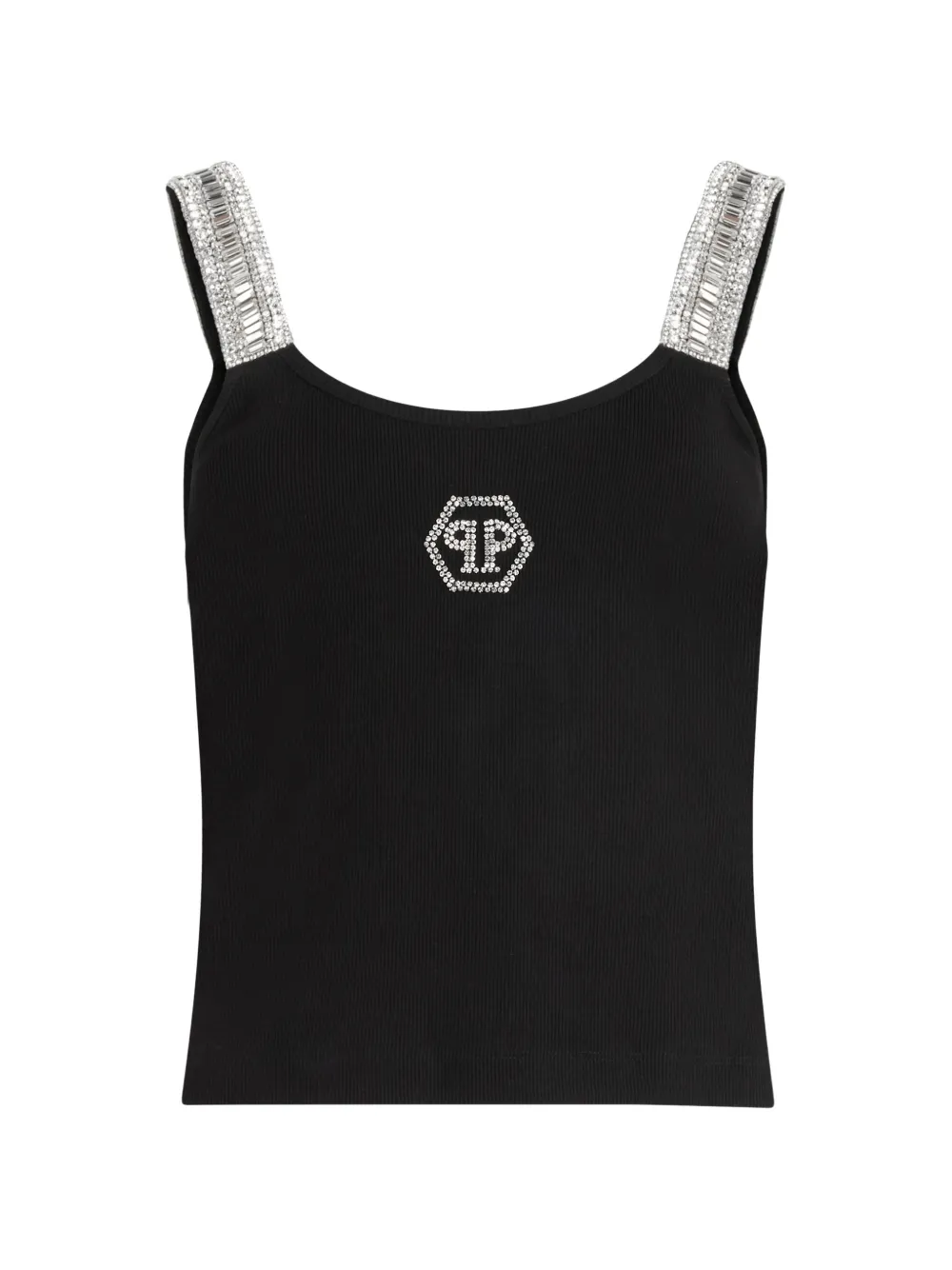 Philipp Plein strass-embellishment tank top - Black