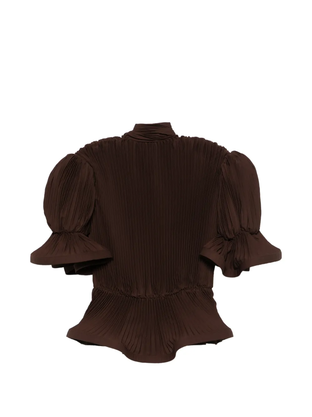  Rowen Rose Pleated Blouse - Brown 