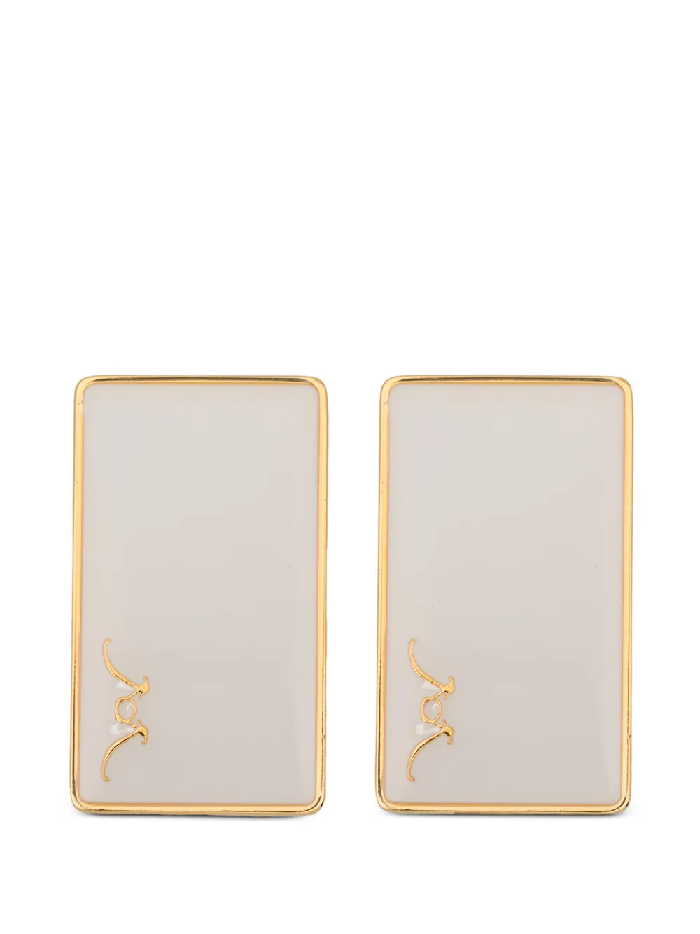 Rowen Rose rectangular earrings - Gold