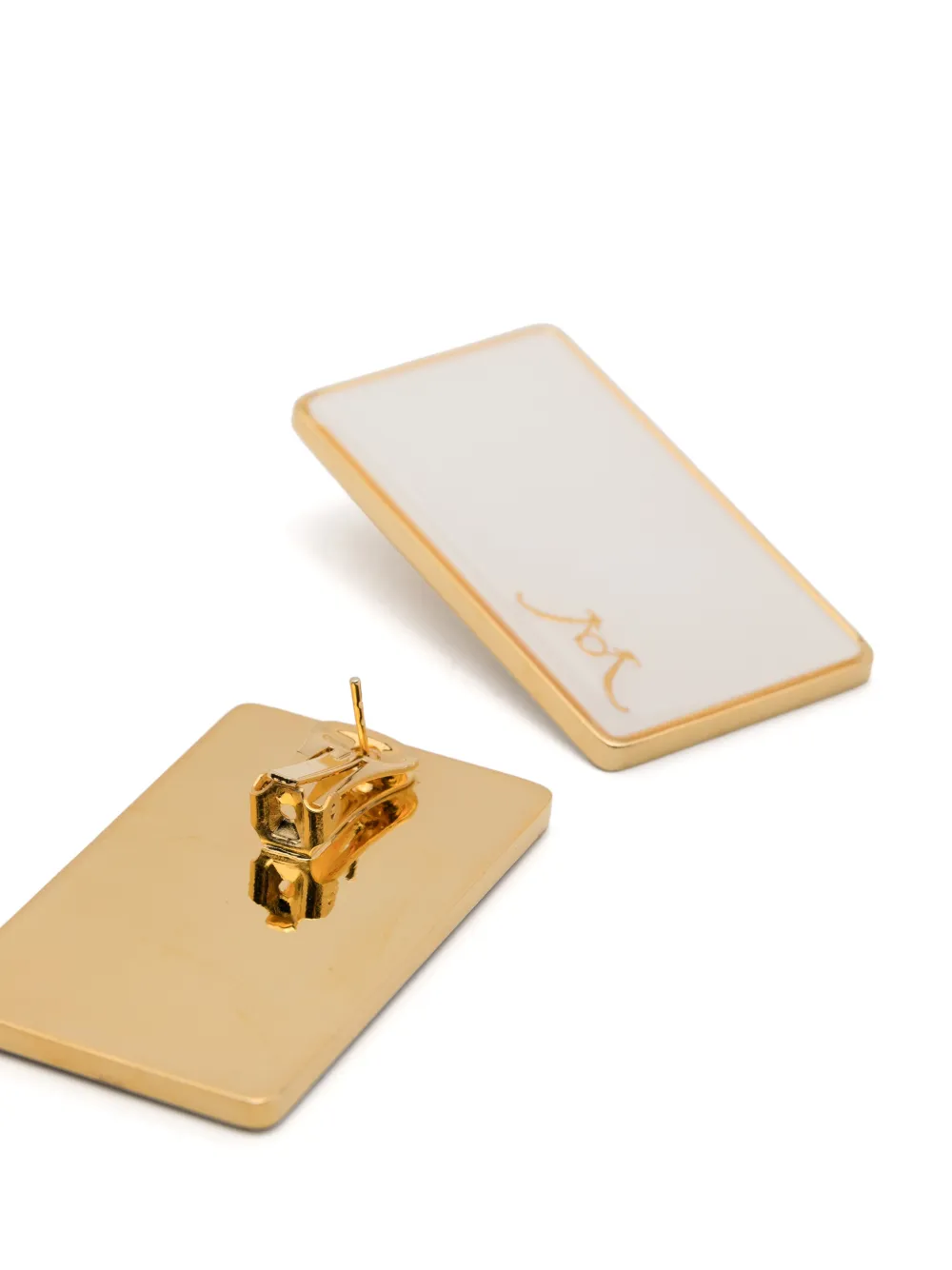  Rowen Rose Rectangular Earrings - Gold 
