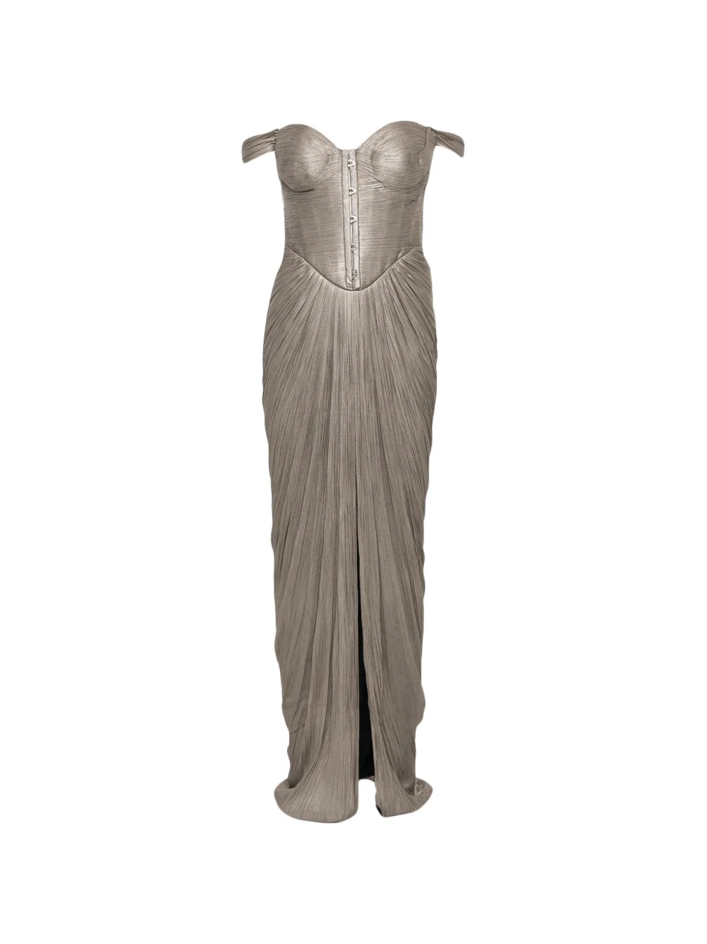Maria Lucia Hohan Susie off-shoulder corset maxi dress - Marrone