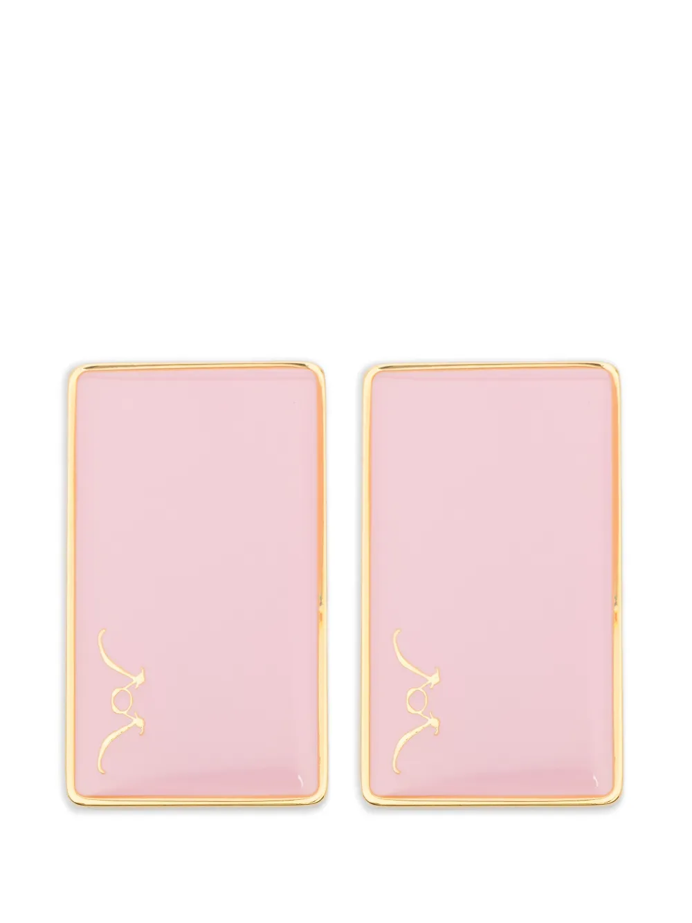 Rowen Rose rectangular earrings - Gold