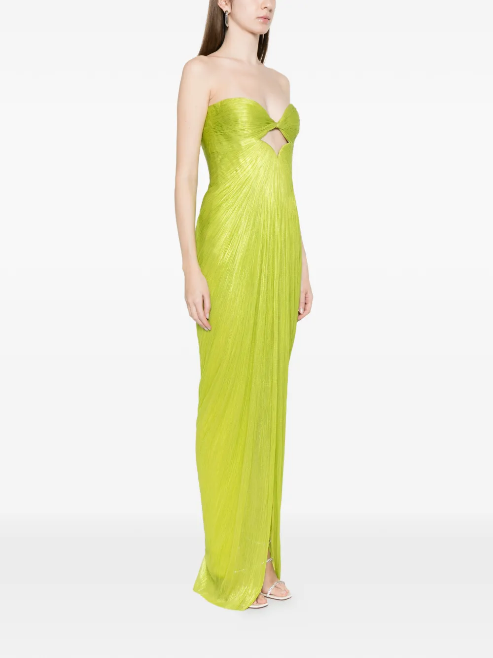  Maria Lucia Hohan Stephanie Cut-out Strapless Dress - Green 