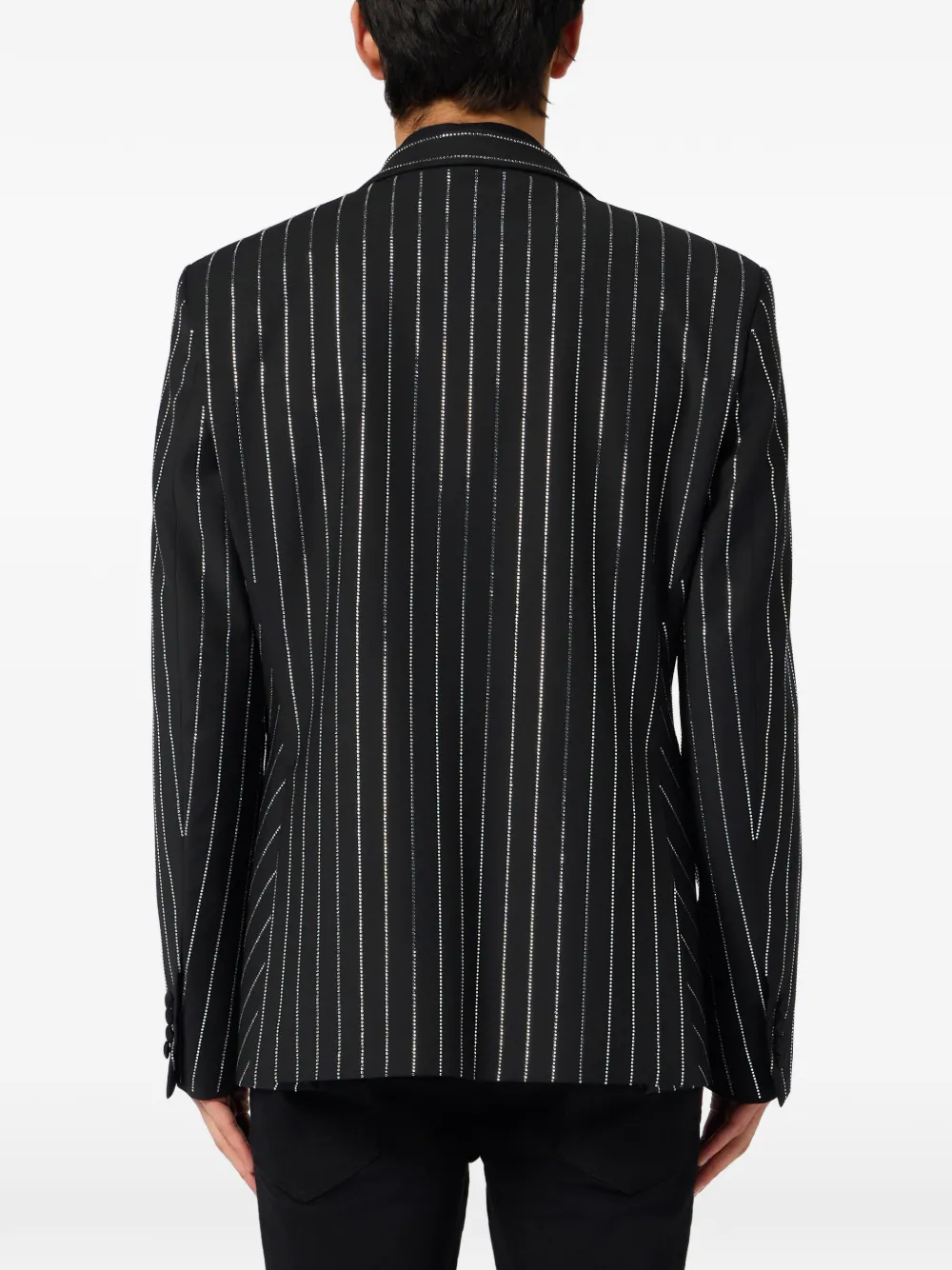 Philipp Plein Lord blazer met jacquard en stras Zwart