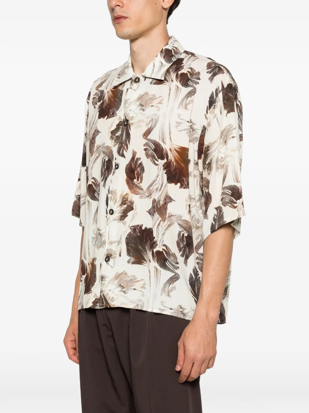  Imperial Floral-print Shirt - Neutrals 