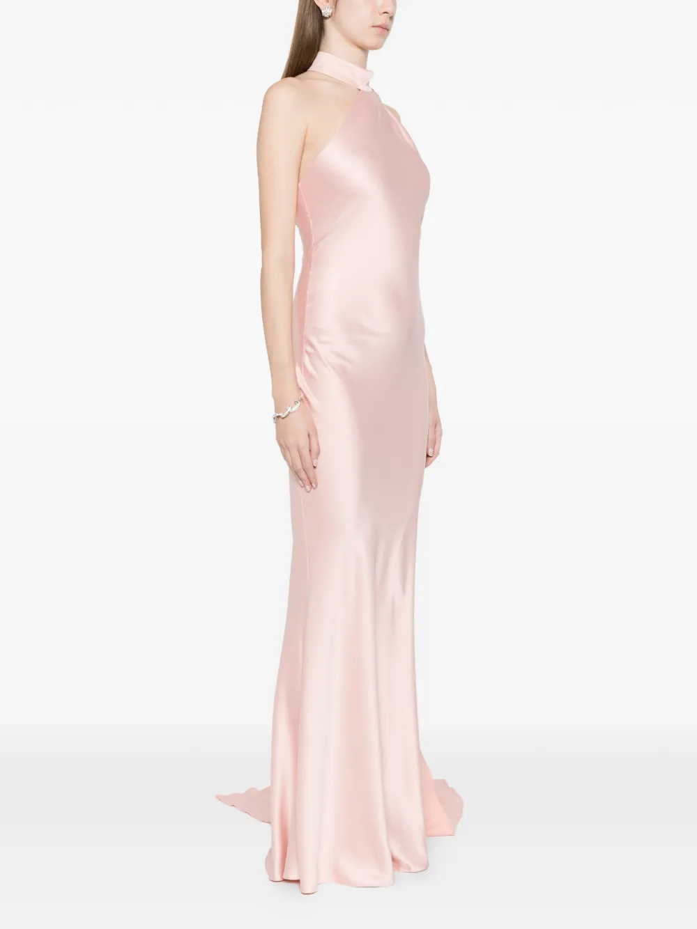 Draped Single-Shoulder Gown