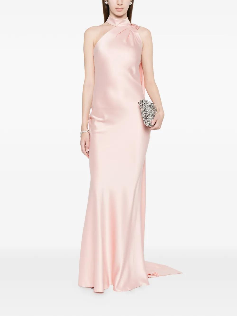 Draped Single-Shoulder Gown