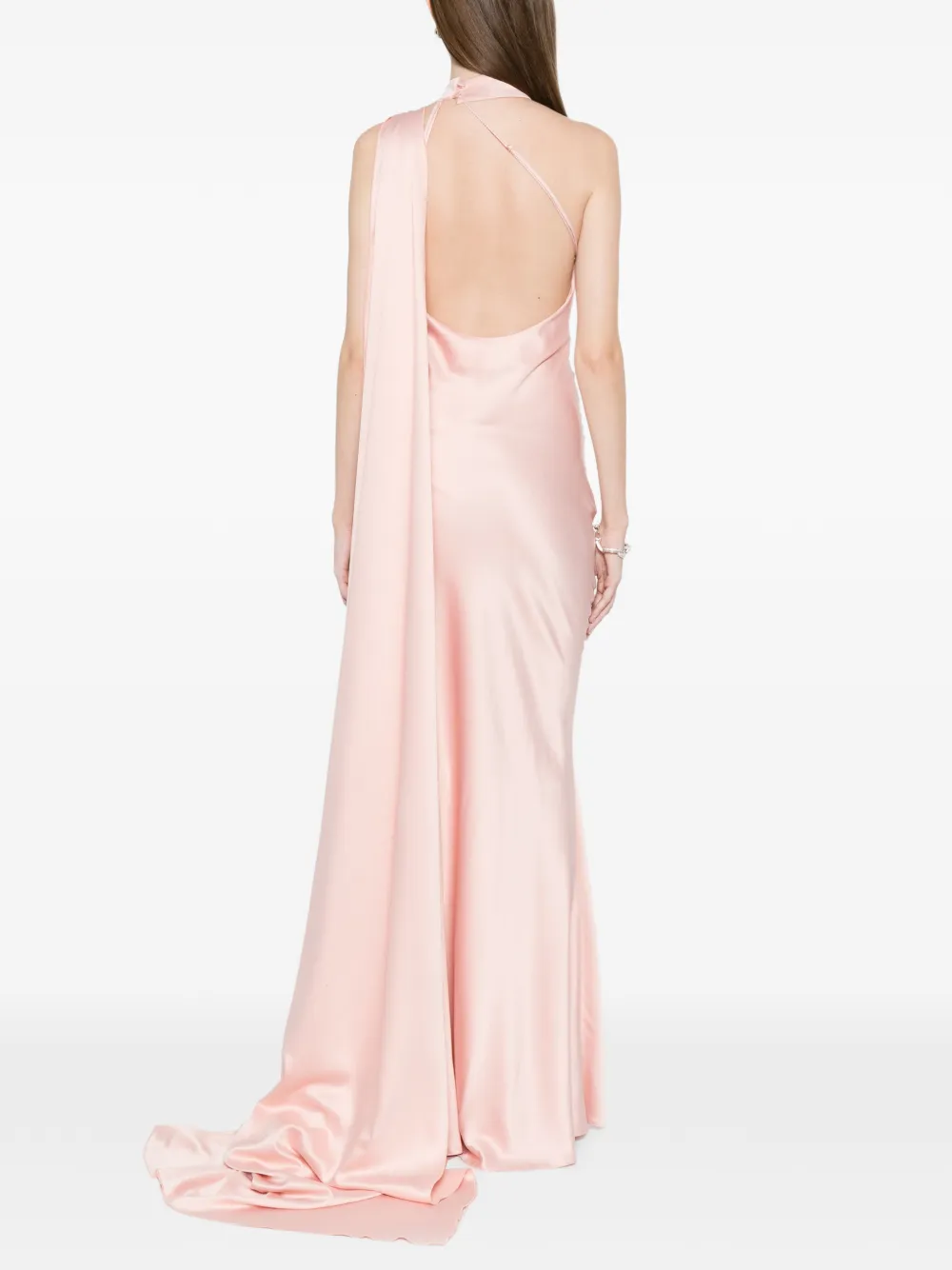 Draped Single-Shoulder Gown