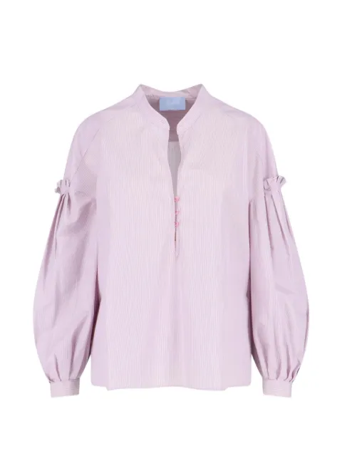 Seafarer striped ruffled shirt