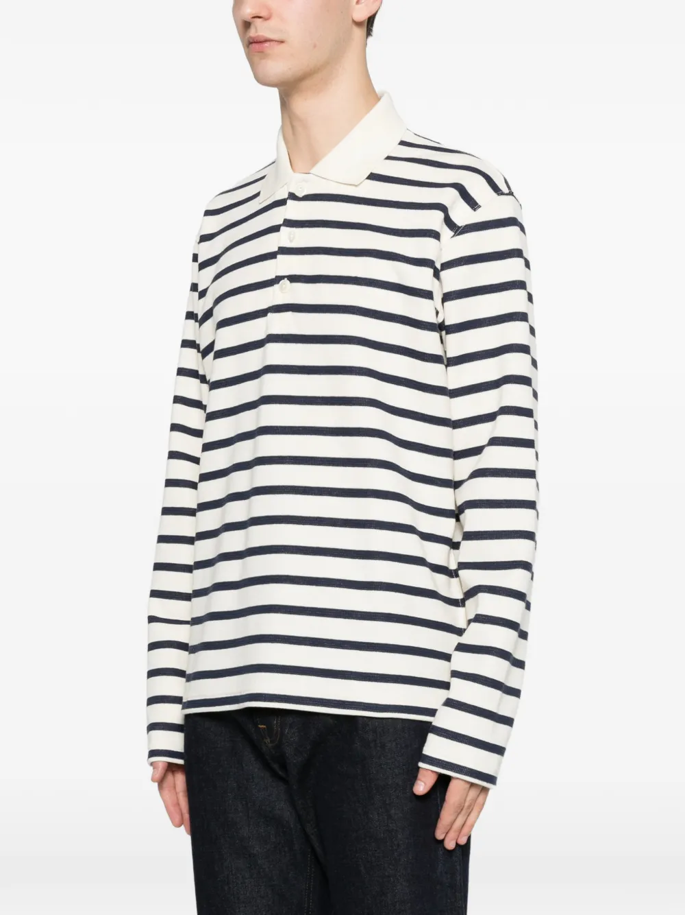 Junya Watanabe MAN Gestreept poloshirt Beige