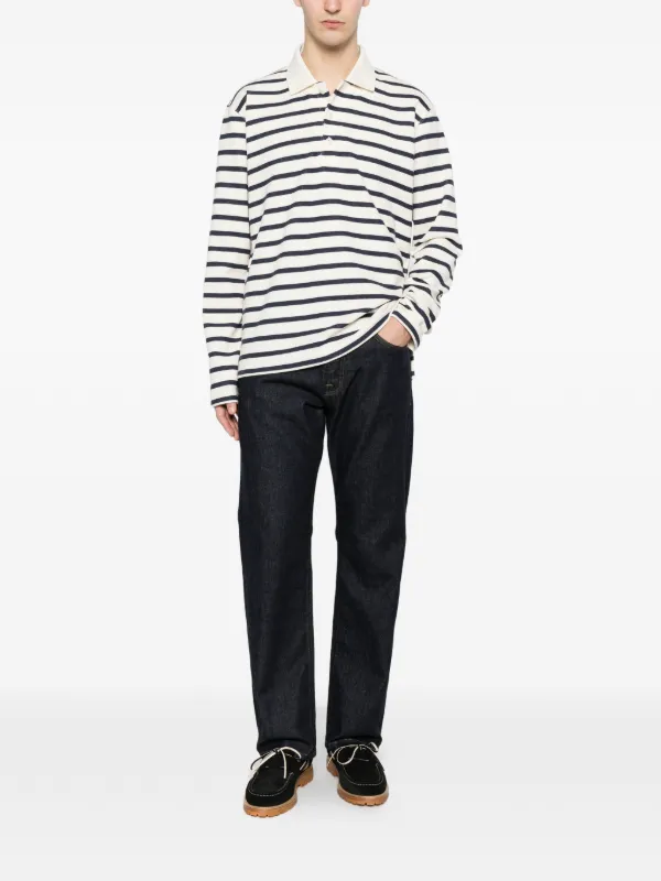 Junya Watanabe MAN Striped Polo Shirt | Neutrals | FARFETCH GE