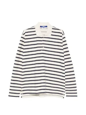 Junya Watanabe MAN ストライプ ニットポロシャツ | ブルー | FARFETCH JP
