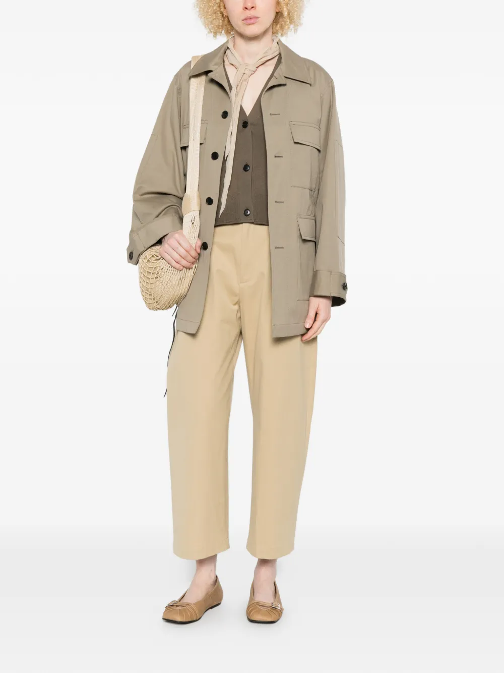  Nicholson & Nicholson Multi-pocket Shirt Jacket - Green 