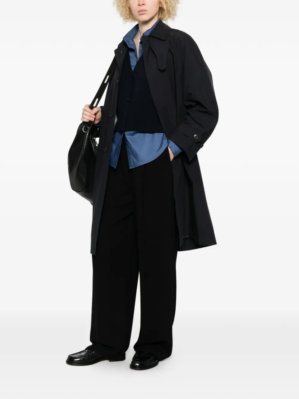Buttoned Trench Coat