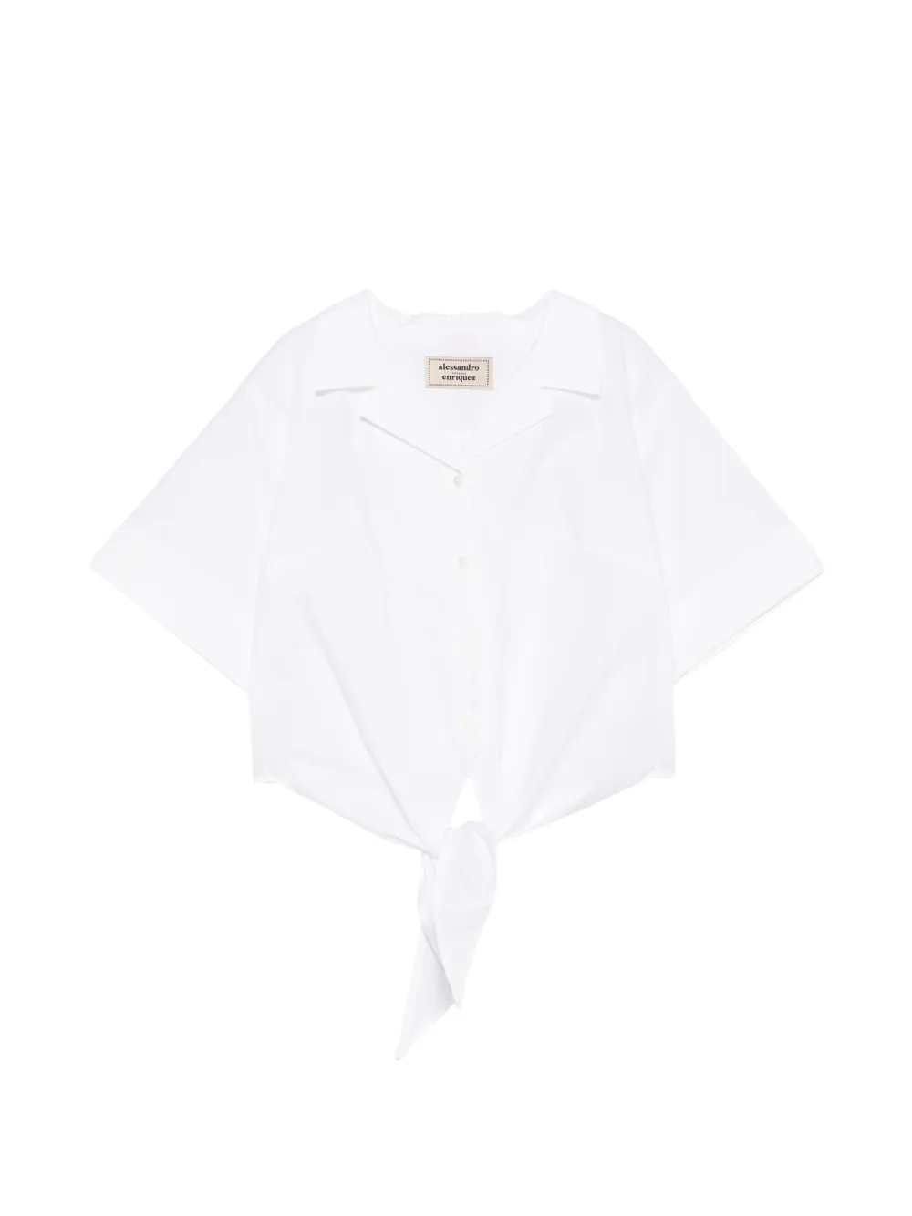 alessandro enriquez knot-detail shirt - Bianco