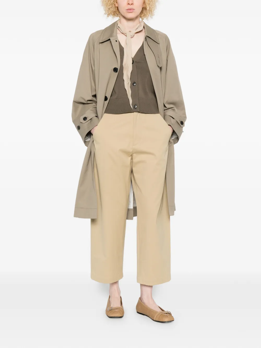  Nicholson & Nicholson Elasticated Cropped Trousers - Neutrals 