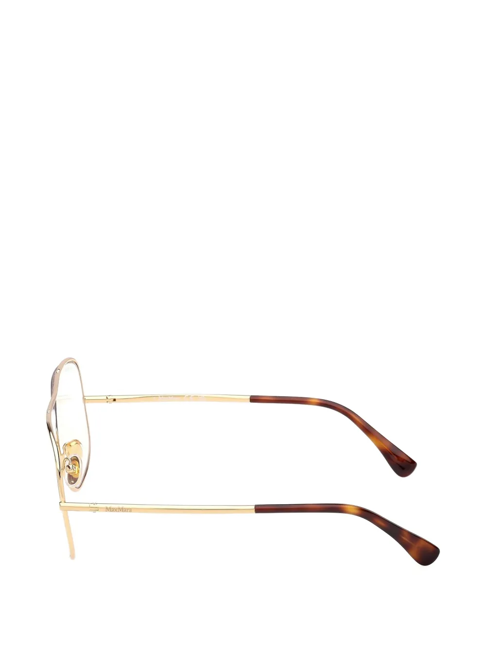  Max Mara Eyewear Pilot-frame Glasses - Gold 