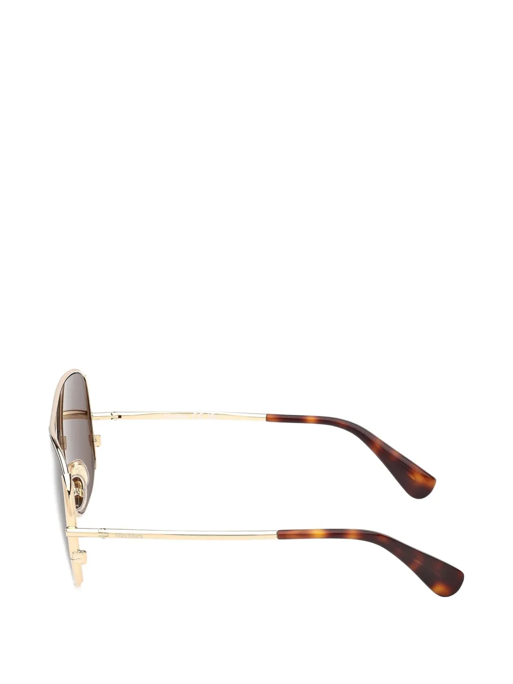  Max Mara Eyewear Pilot-frame Sunglasses - Gold 