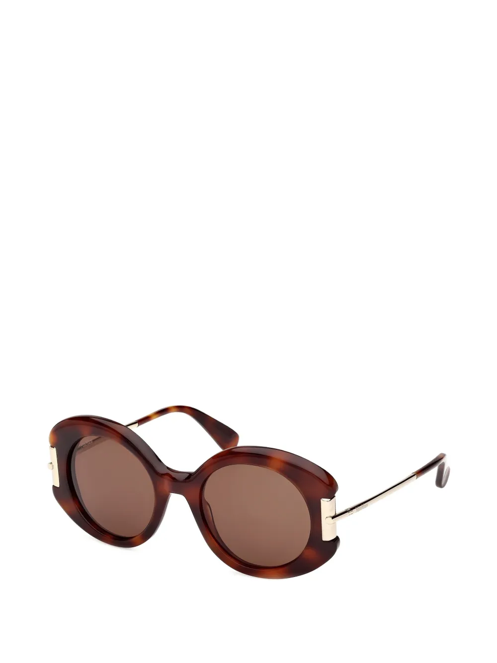 Max Mara Eyewear Zonnebril met rond montuur Bruin