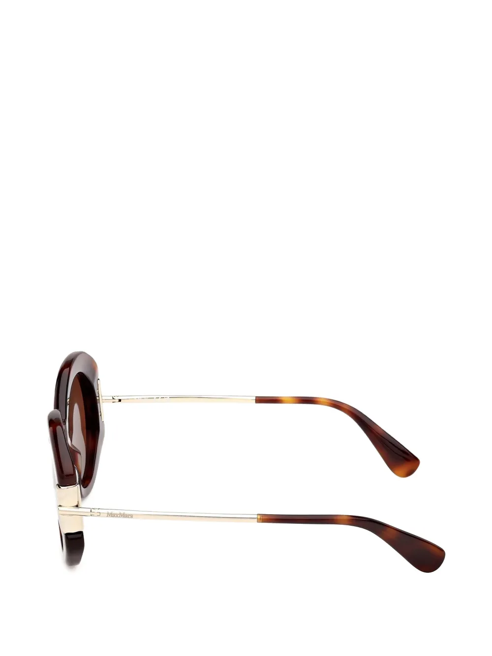 Max Mara Eyewear Zonnebril met rond montuur Bruin