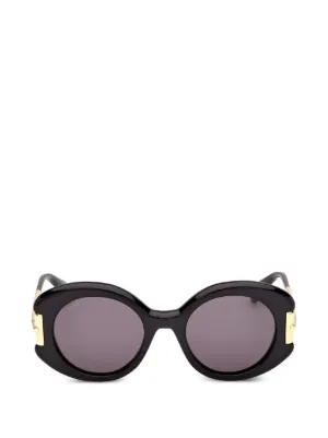 Swarovski Eyewear ビジュートリム ラウンドサングラス | ブラック