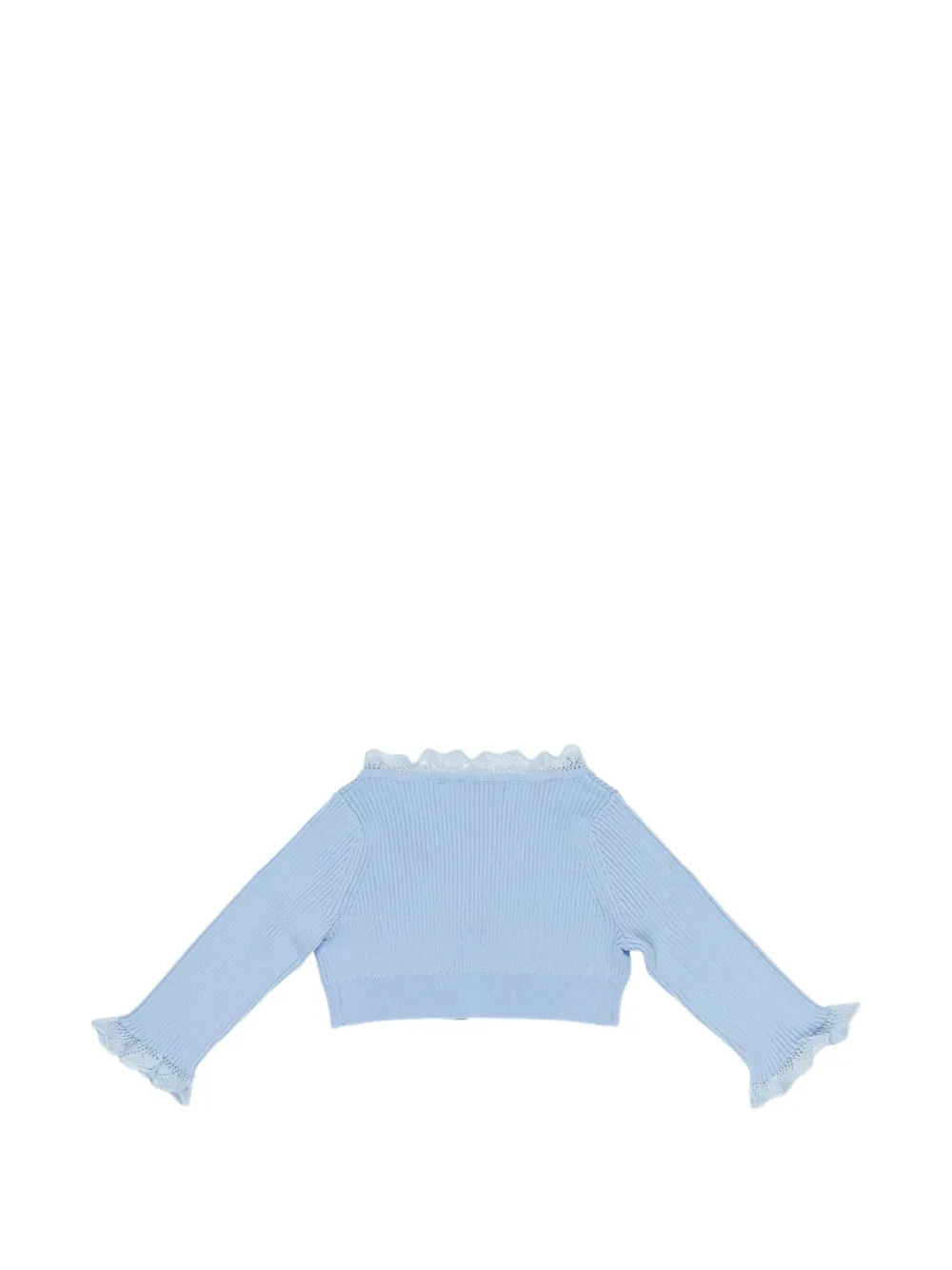 Miss Grant Kids Geribbeld vest met kanten afwerking Blauw