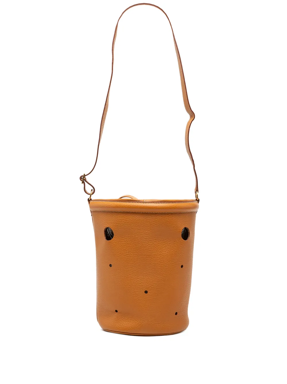 Hermès Pre-Owned 1998 Clemence Mangeoire PM bucket bag - Braun