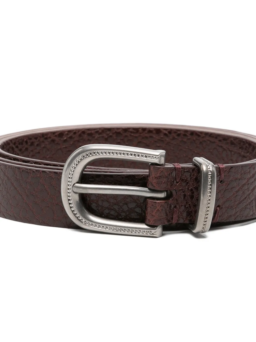  Brunello Cucinelli Textured Buckle Belt 