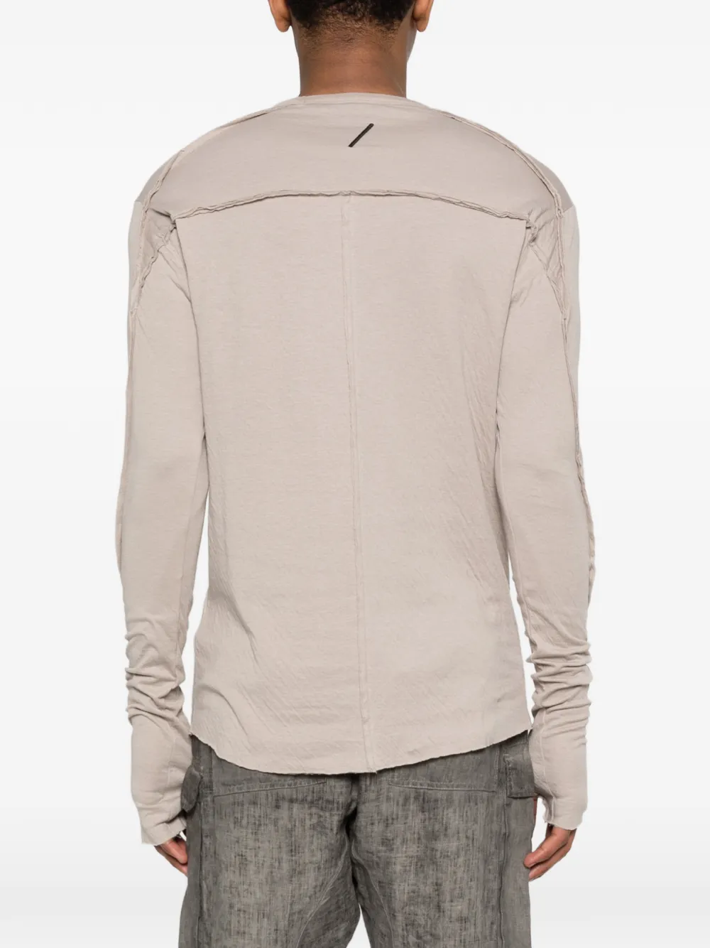 Thom Krom Gerafeld T-shirt met lange mouwen Beige