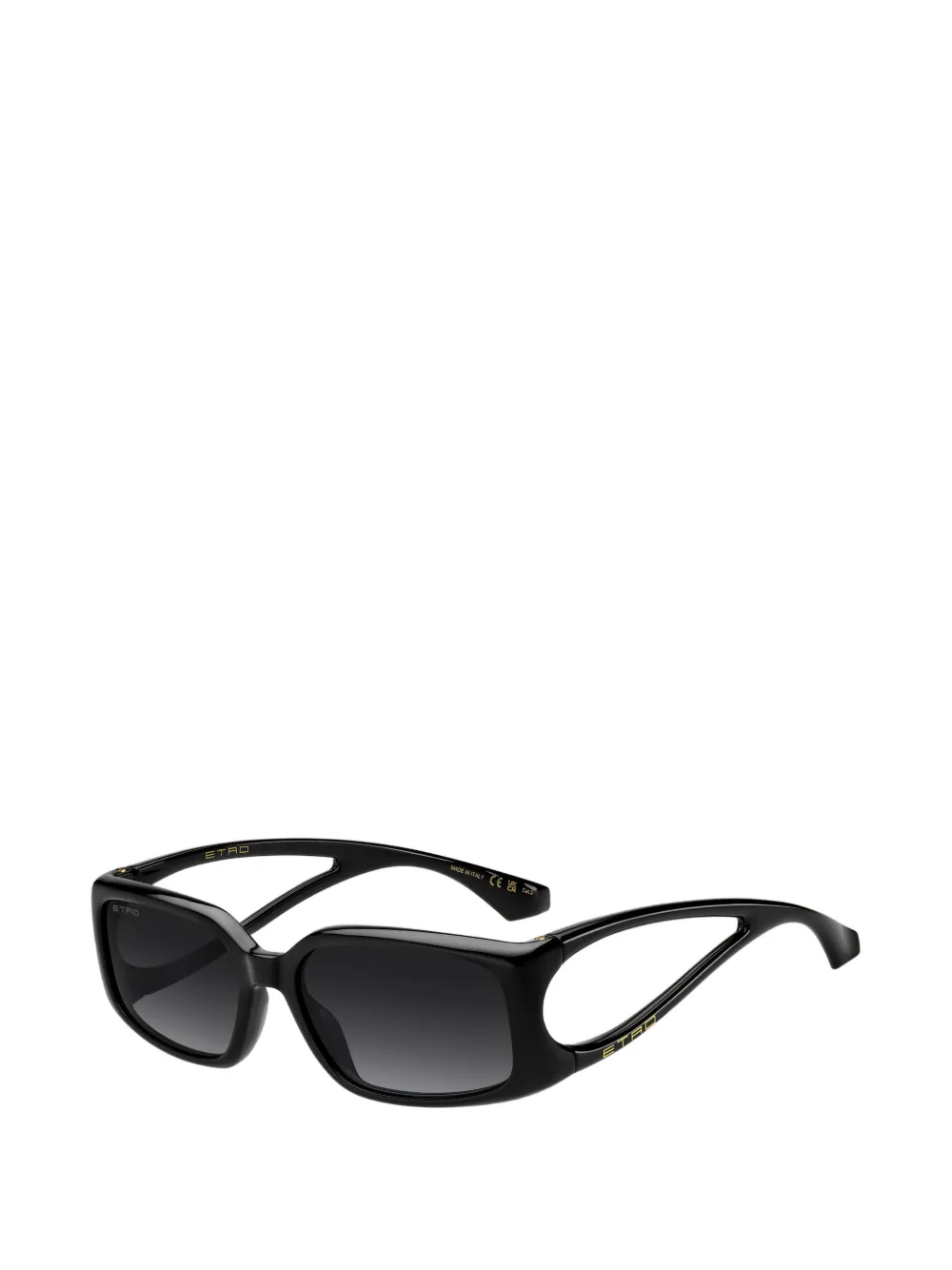  Etro Logo Rectangle Sunglasses - Black 