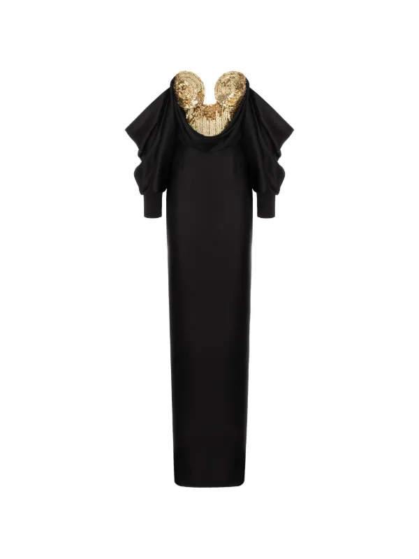 Cristina Savulescu The Warrior sequin-embellished Maxi Dress | Black |  FARFETCH NZ