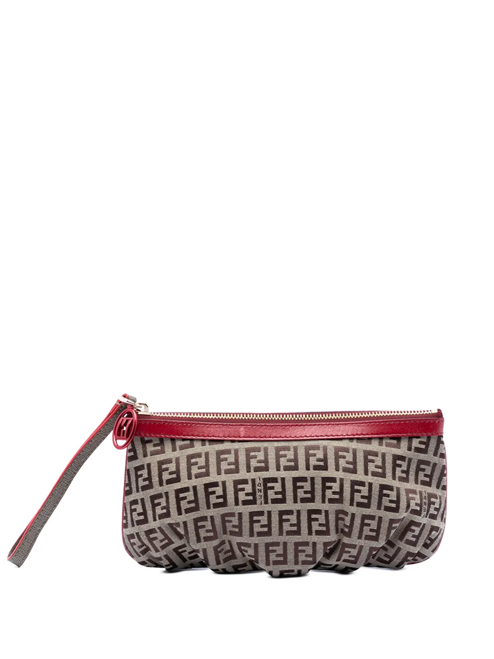 Fendi Pre-Owned 2000-2010 Zucchino Canvas clutch bag - Brown