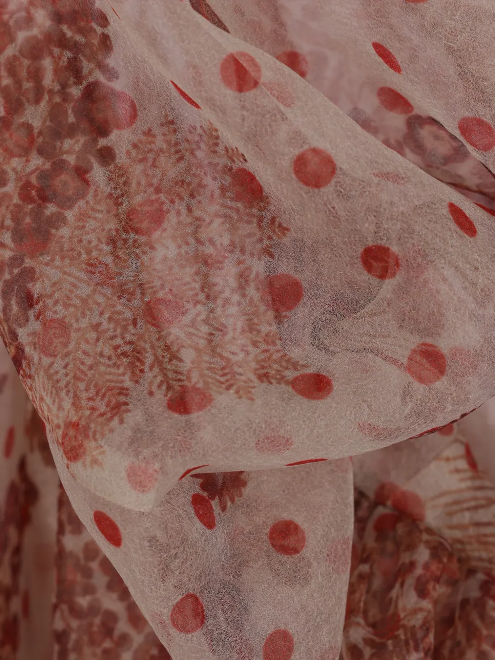  Comme Des Garçons Tao Patterned Ruffled Shirt - Neutrals 