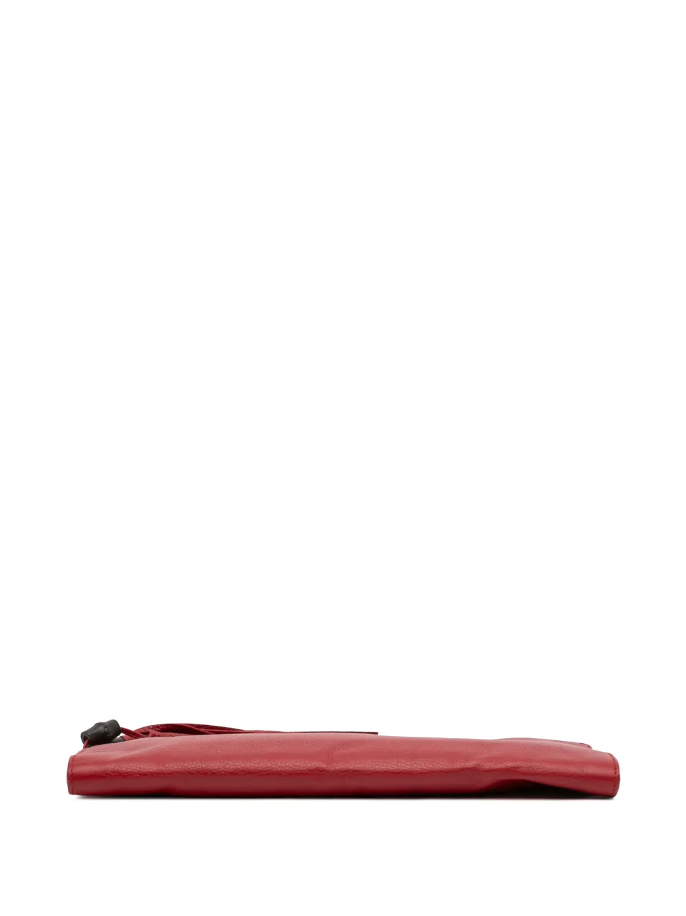 2016-2026 Leather Bamboo Tassel Clutch Bag