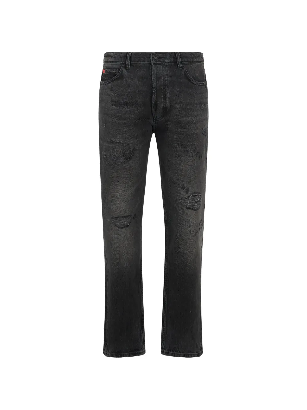 BOSS distressing-effect jeans - Grau