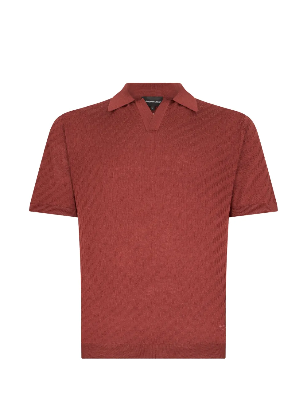 Emporio Armani patterned polo shirt - Rosso