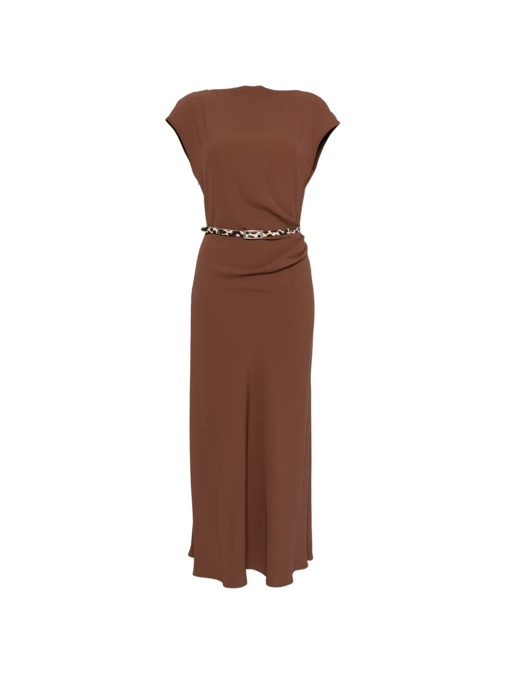 IMPERIAL belted maxi dress - Marrone