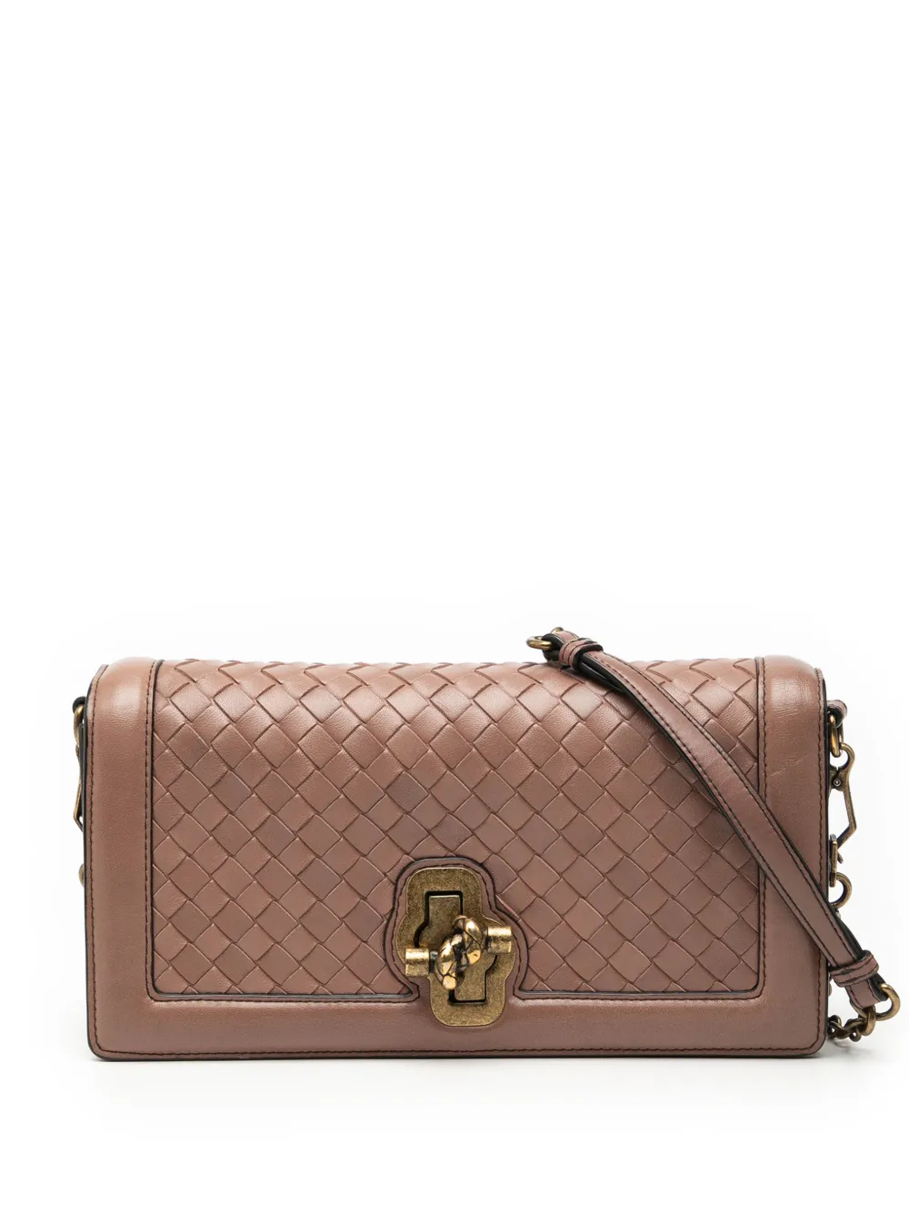 Bottega Veneta Pre-Owned 2012-2025 Nappa Intrecciato Olimpia Knot crossbody bag - Marrone