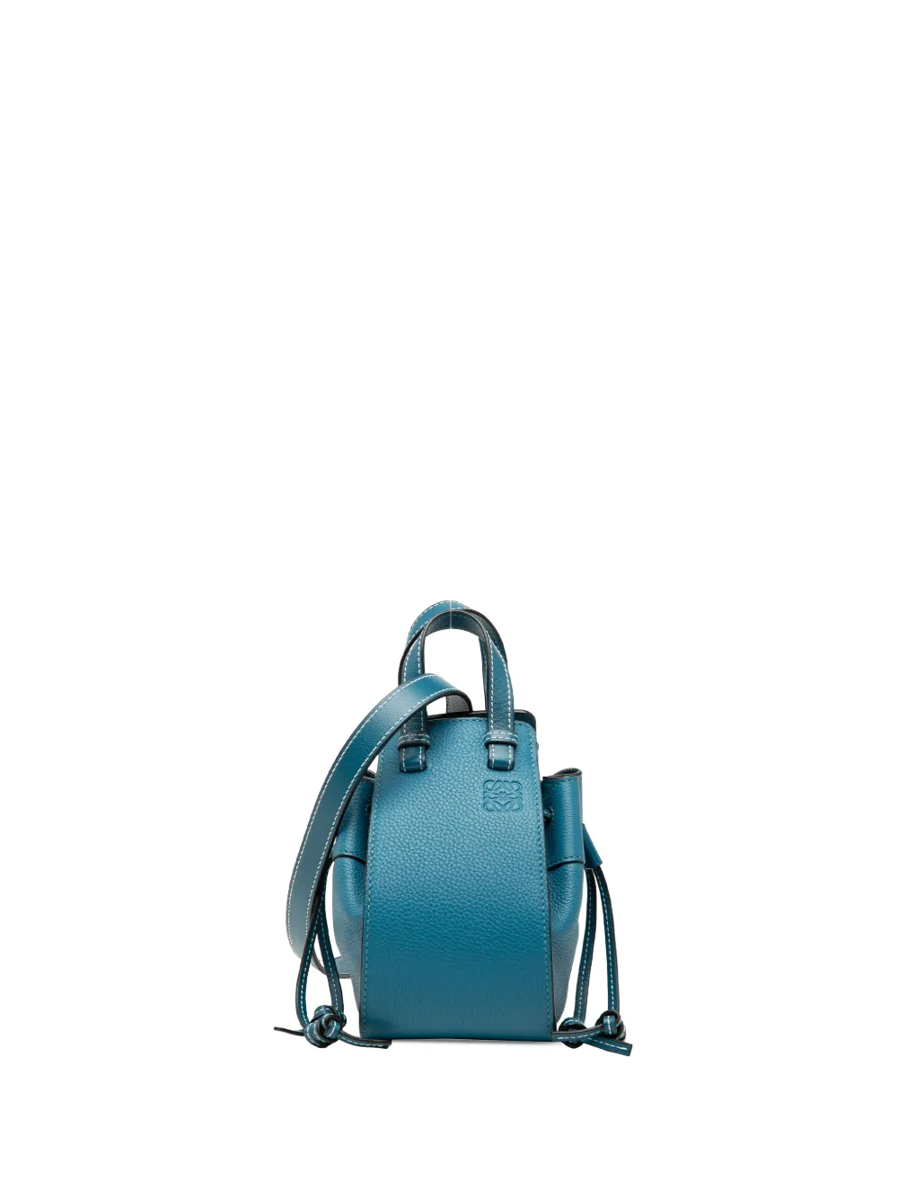 Loewe Pre-Owned 2019 Mini Leather Drawstring Hammock Bag satchel - Blu