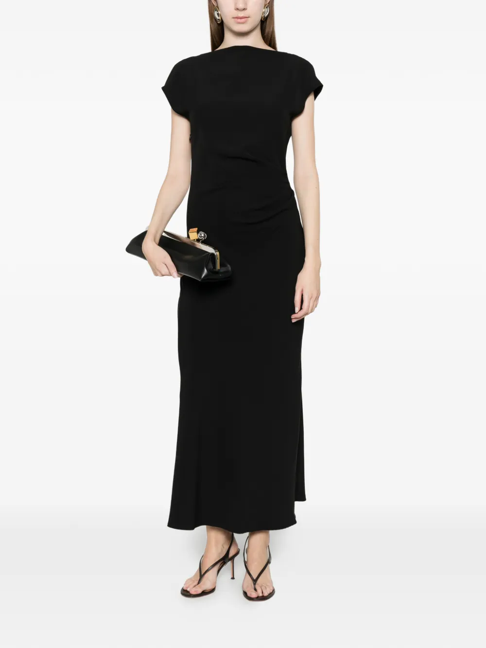  Imperial Belted Maxi Dress - Black 