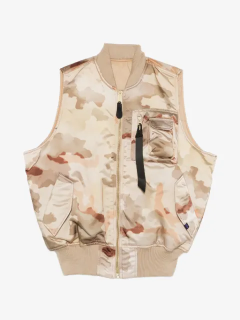 Alpha Industries chaleco MA-1 con estampado militar