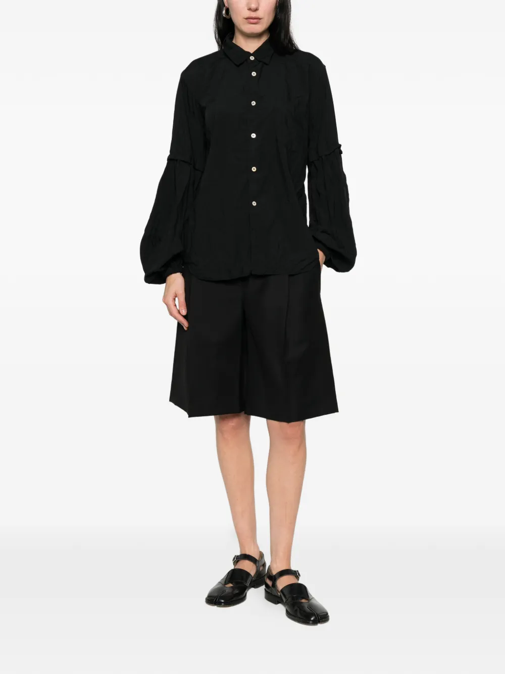 Black Comme Des Garçons Shirt met knopen Zwart
