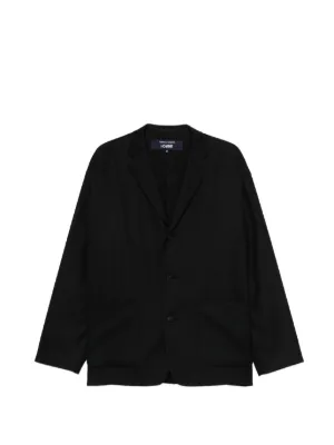 Yohji Yamamoto Linen Blazer | Black | FARFETCH CA Yohji Yamamoto Linen Blazer | Black | FARFETCH CA